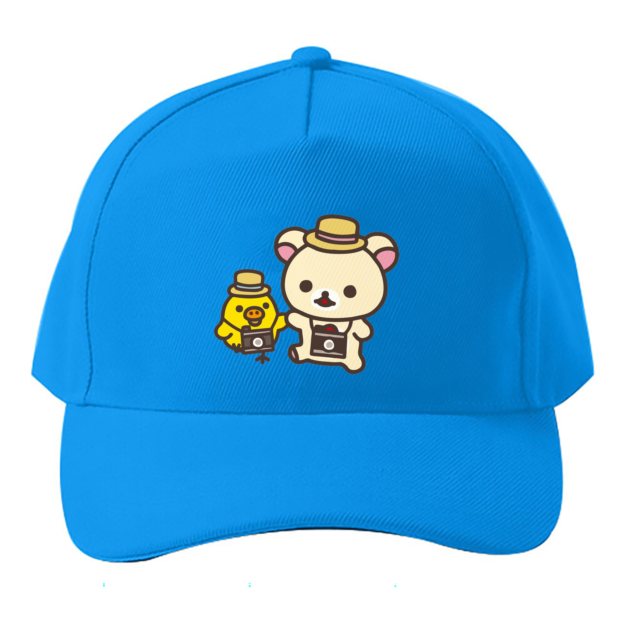 （画像用） リラックマ リラックマ キイロイトリ Rilakkuma Korilakkuma Kiiroitori ベースボールキャップ 綿100％ 男女兼用 帽子 スポーツ